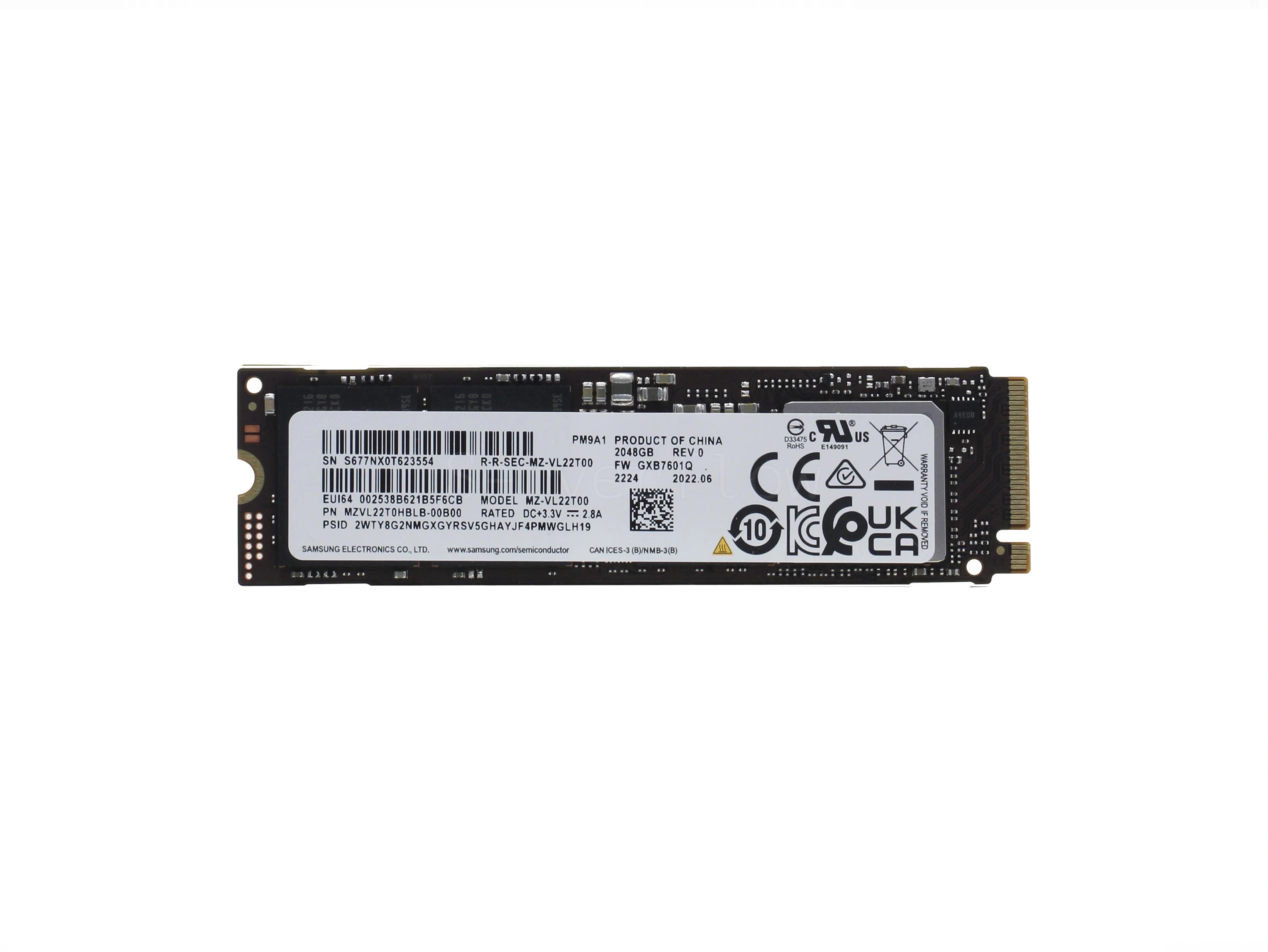 SSD-накопитель Samsung PM9A1 2TB M2 [MZVL22T0HBLB]