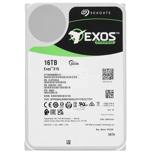 Серверный HDD-накопитель Seagate Exos X16 16TB