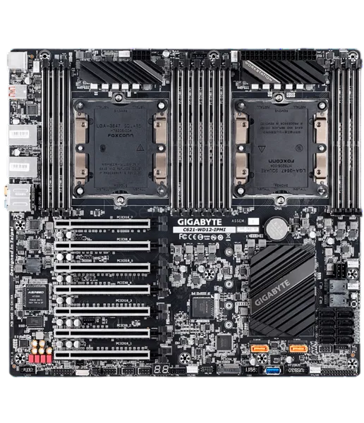 Материнская плата GIGABYTE C621-WD12-IPMI (EEB, 2x LGA3647, 12 DIMM)