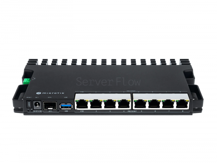 Коммутатор MikroTik RB5009UPR+S+IN (1x RJ45 2.5 Гбит/с, 7х RJ45 1 Гбит/с, 1x SFP+ 10 Гбит/с)