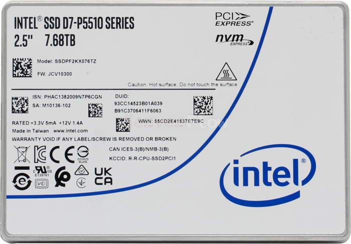 SSD-накопитель Intel D7-P5510 7.68TB