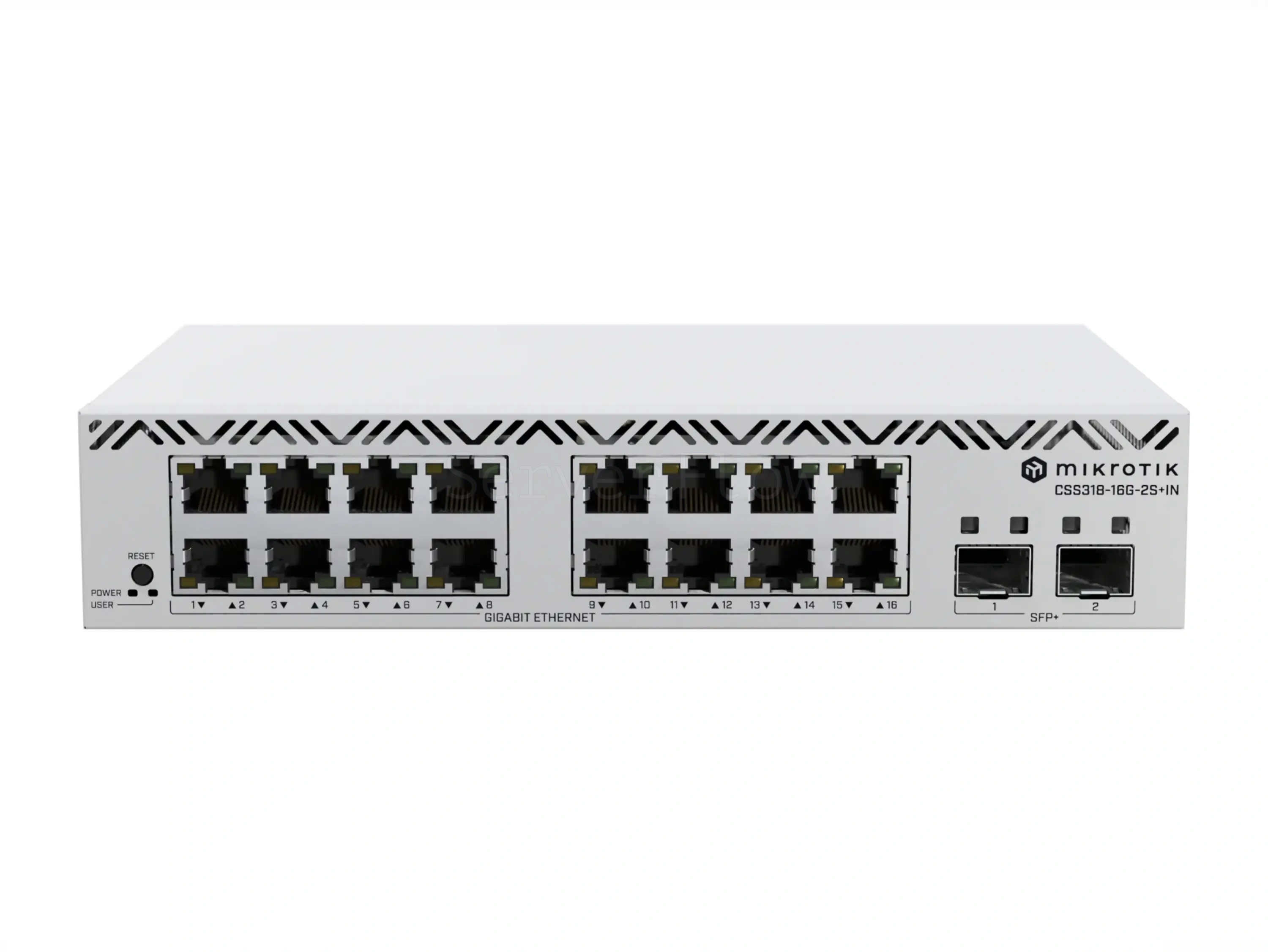 Коммутатор MikroTik CSS318-16G-2S+IN (16x RJ45 1 Гбит/с, 2x SFP+ 10 Гбит/с)