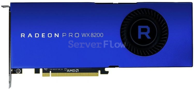 Видеокарта AMD Radeon Pro WX8200 8GB (Для граф. приложений, 8GB GDDR5, 4x MiniDisplayPort)