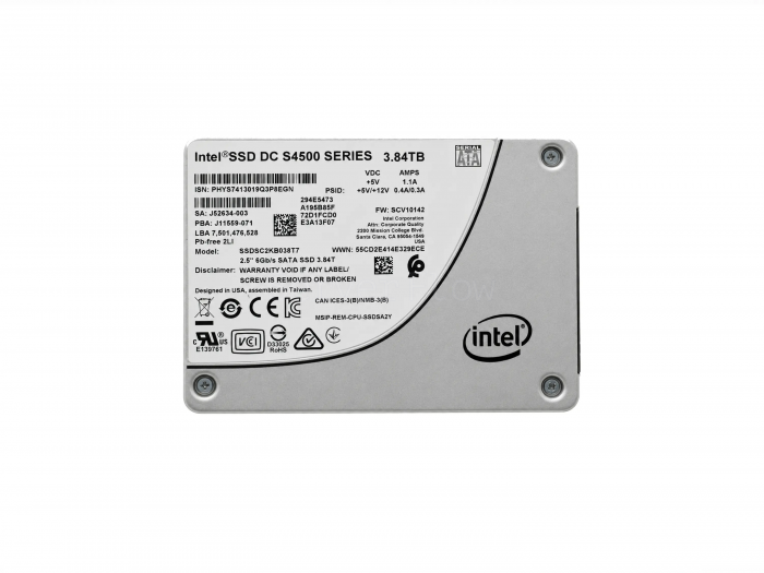 SSD-накопитель Intel DC S4500 3.84TB 2.5" SATA 6Gb/s [SSDSC2KB038T701]