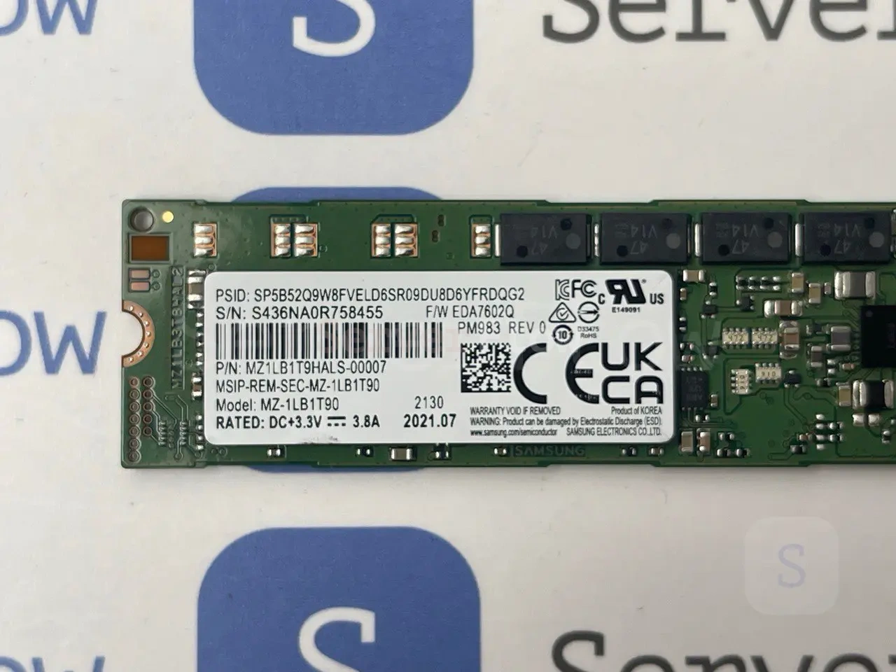 Твердотельный накопитель M2 SSD Samsung PM983 PCIe 3.0 1.92TB 1.3DWPD (Новый)