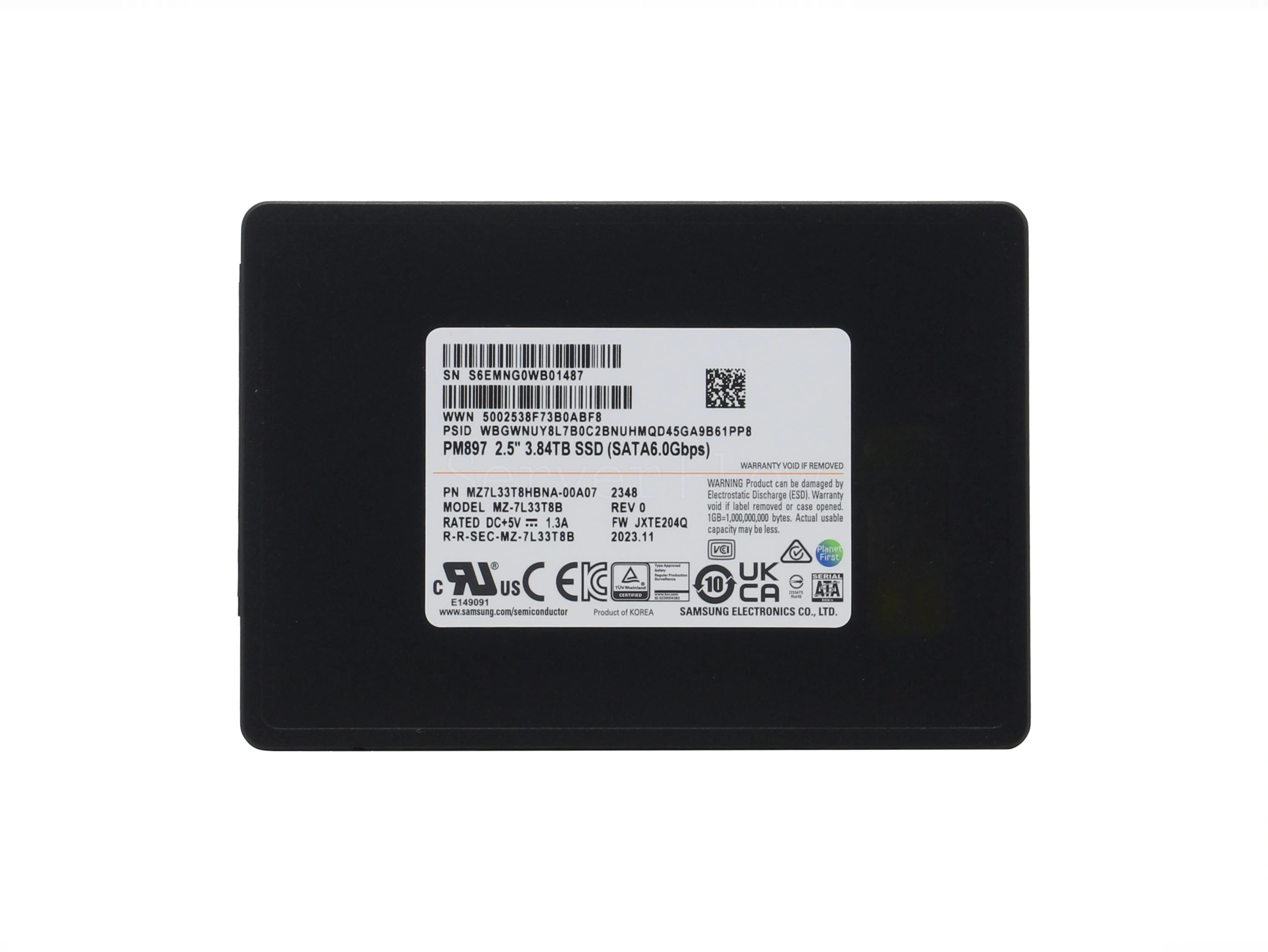 SSD-накопитель Samsung PM897 3.84TB 2.5" SATA 6Gb/s [MZ7L33T8HBNA-00B7C]