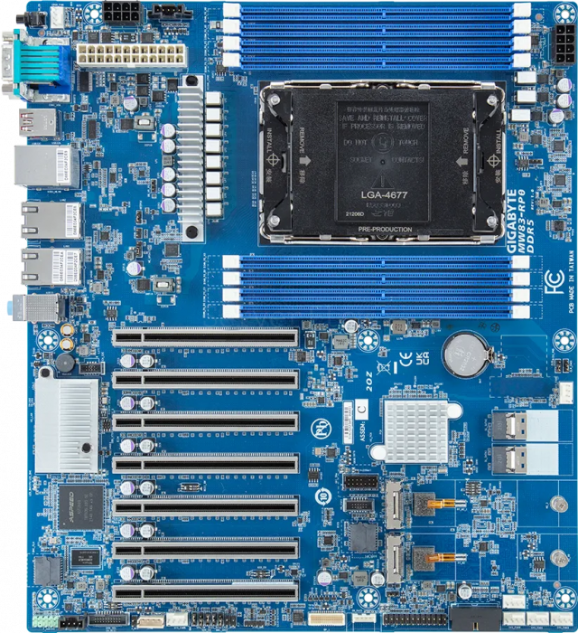 Материнская плата Gigabyte MW83-RP0 Rev 1.x/3.x (CEB, LGA4677, 8 DIMM)