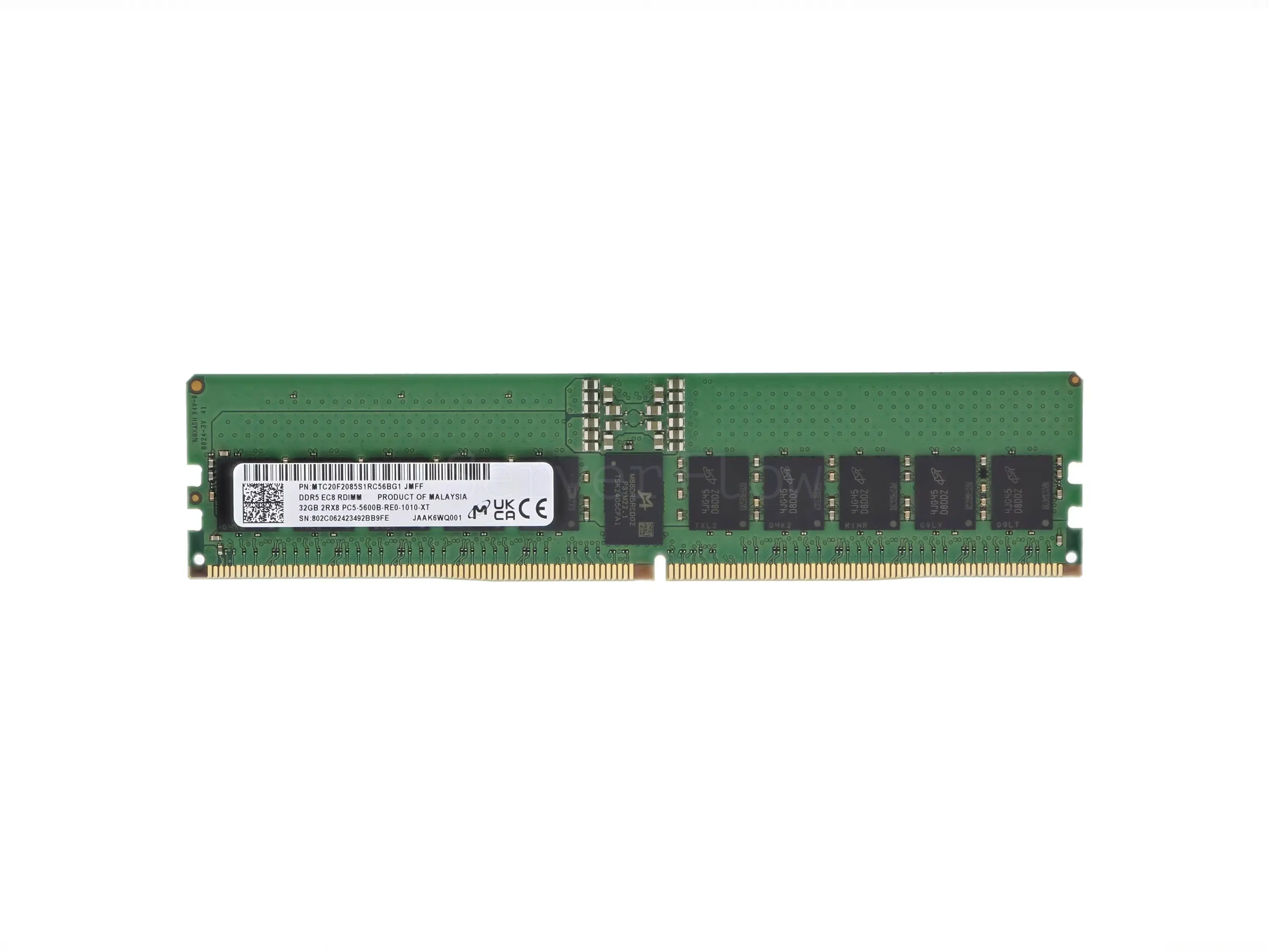 Оперативная память 32GB DDR5 ECC REG Micron 5600Mhz 2Rx8 [MTC20F2085S1RC56BG1]