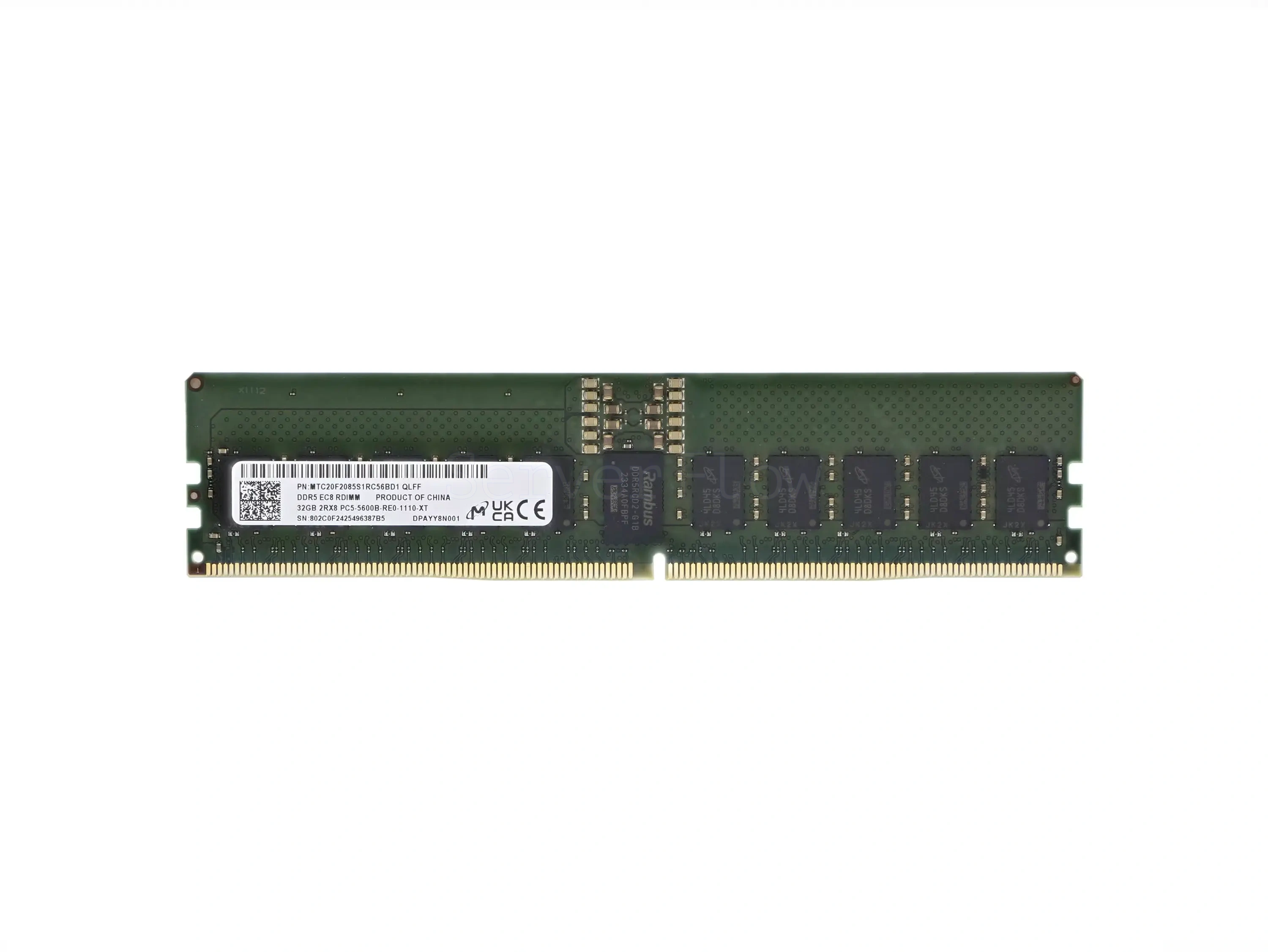Оперативная память 32GB DDR5 ECC REG Micron 5600Mhz 2Rx8 [MTC20F2085S1RC56BD1]