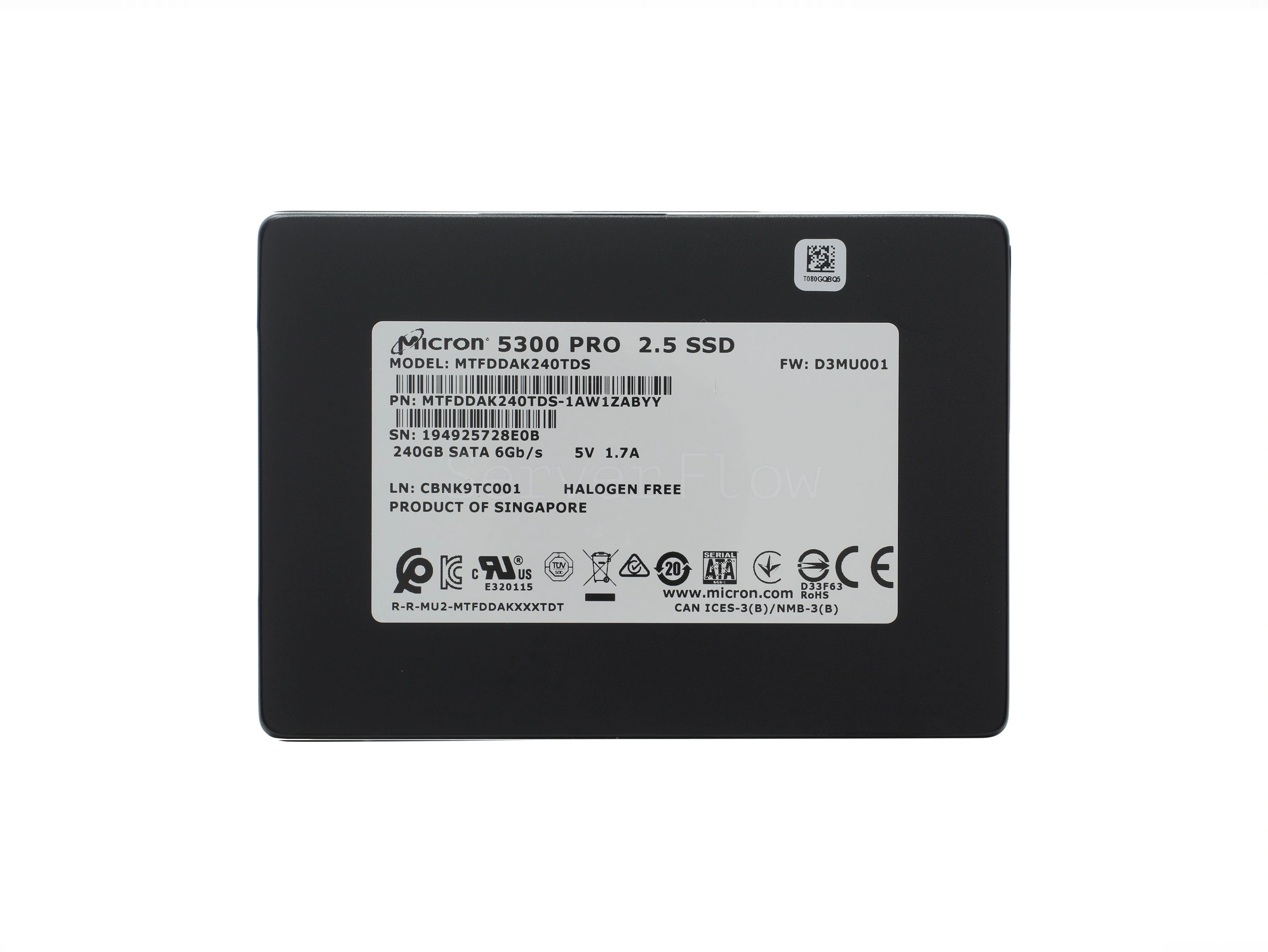 SSD-накопитель Micron 5300 PRO 240GB 2.5" 6Gb/s [MTFDDAK240TDS]