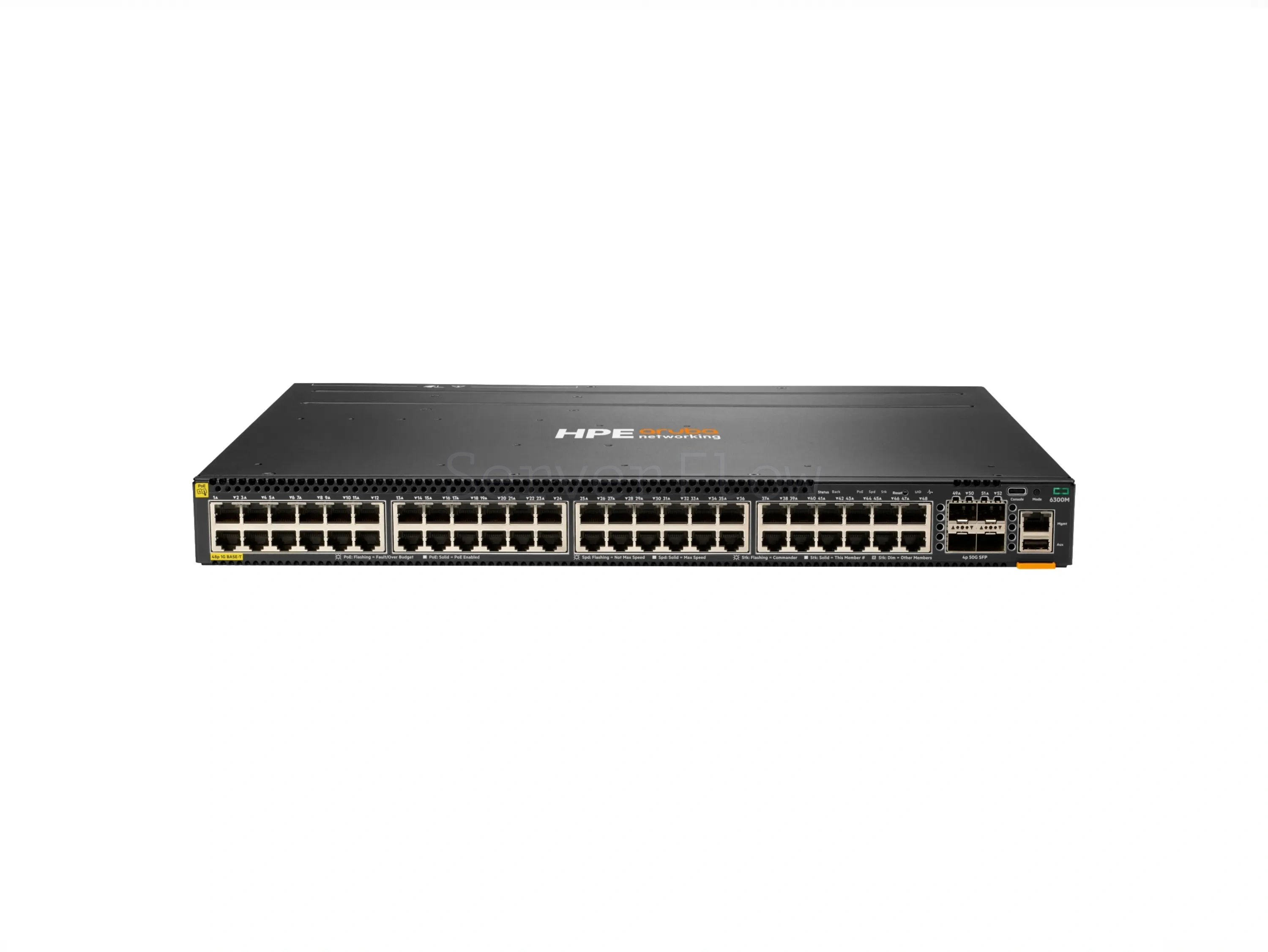 Коммутатор HPE Aruba CX 6300M 48G Class4 PoE 4SFP56 (48x RJ-45 1 Гбит/с, 4x SFP56 50 Гбит/с) [JL661A]
