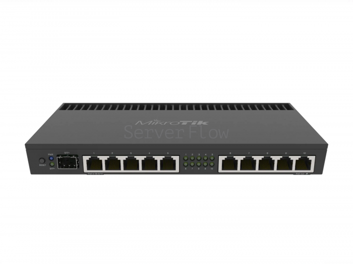 Коммутатор Mikrotik RB4011IGS+RM (10x RJ45 1 Гбит/с PoE, 1x SFP+ 10 Гбит/с PoE)