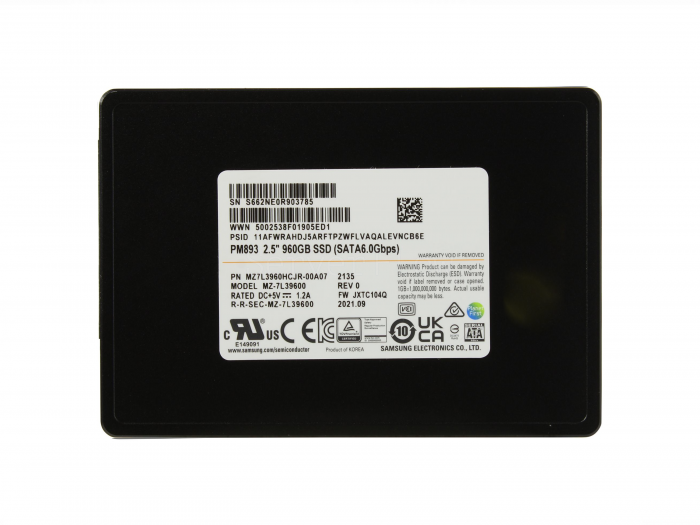 SSD-накопитель Samsung PM893 960GB 2.5" 6Gb/s [MZ7L3960HCJR-00W07]