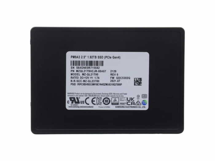 SSD-накопитель Samsung PM9A3 1.92TB 2.5" U.2 [MZQL21T9HCJR-00A07]