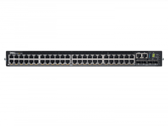 Коммутатор Dell PowerSwitch E3248PXE-ON IO/PS Airflow (48x RJ45 1/2.5/5/10 Гбит/с PoE++, 4x SFP28 25 Гбит/с, 2x QSFP28 100 Гбит/с)
