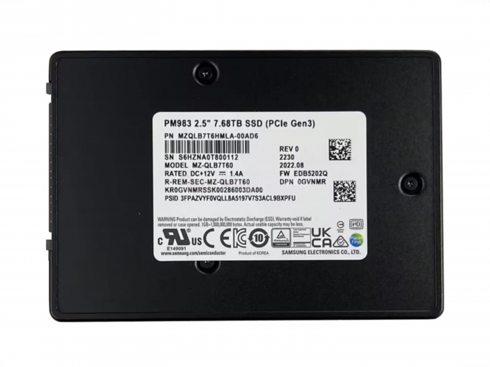 SSD-накопитель Samsung PM983 7.68TB 2.5" U.2 [MZQLB7T6HALA-00W07]