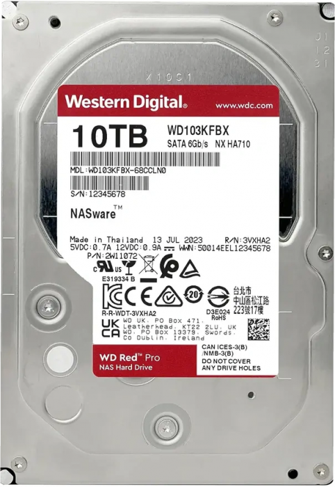 Жесткий диск WD Red Pro 10TB 3.5" SATA 6GB/s [WD103KFBX]