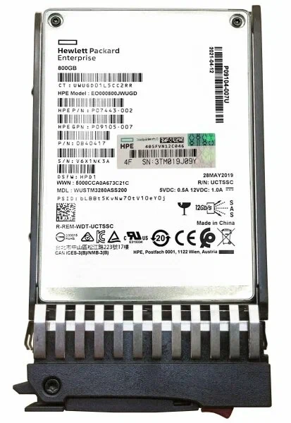 SSD-накопитель HPE 800GB 2.5" SAS 12Gb/s [EO000800JXBFL]
