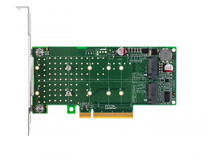 Переходник PCIe 4.0 x8, 2x M.2 (Low profile, NGFF 22110)