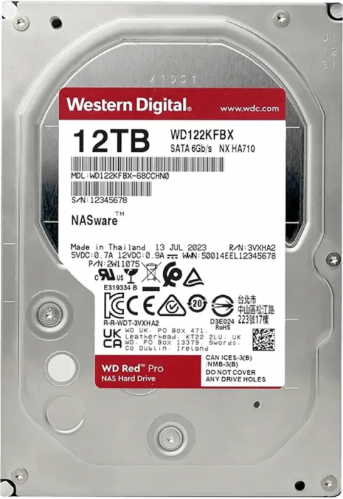 Жесткий диск WD Red Pro 12TB 3.5" SATA 6GB/s [WD122KFBX]