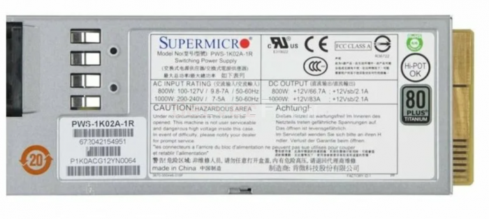 Блок питания Supermicro PWS-1K02A-1R 1000W