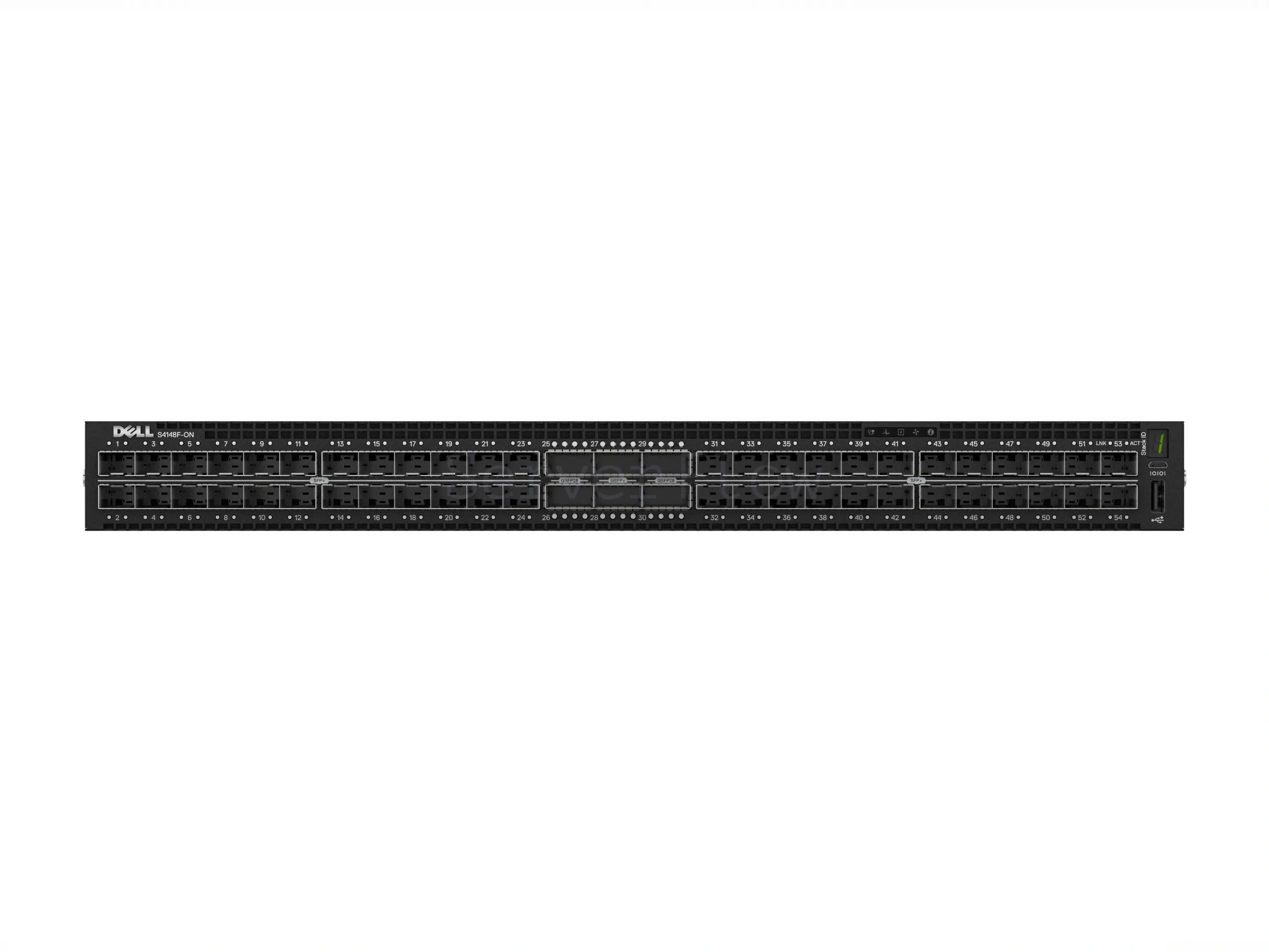 Коммутатор Dell PowerSwitch S4148F-ON PS/IO Airflow (48x SFP+ 10 Гбит/с, 2x QSFP+ 40 Гбит/с, 4x QSFP28 100 Гбит/с)