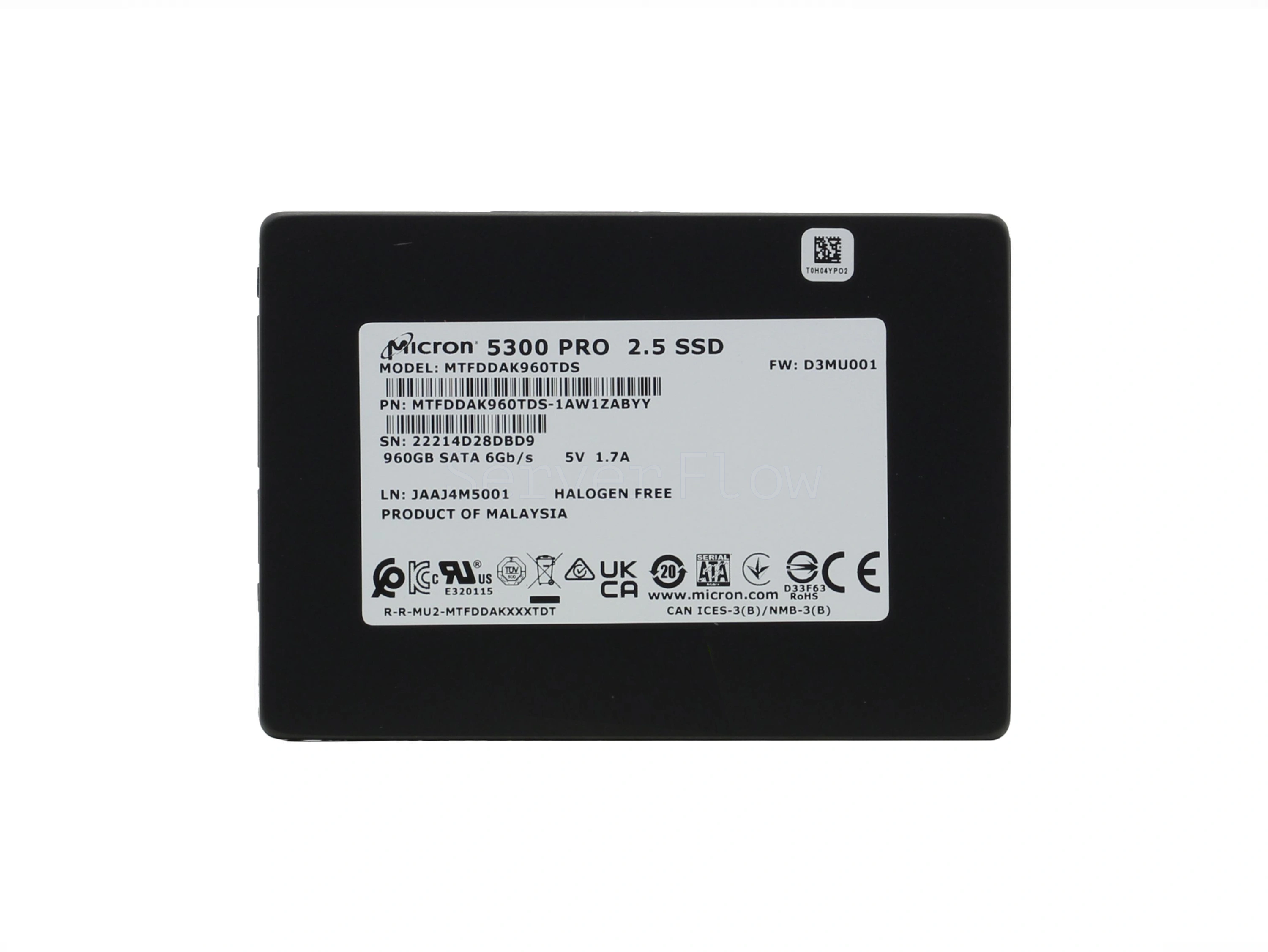SSD-накопитель Micron 5300 PRO 960GB 2.5" 6Gb/s [MTFDDAK960TDS]