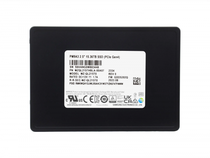 SSD-накопитель Samsung PM9A3 15.36TB 2.5" U.2 [MZQL215THBLA-00A07]