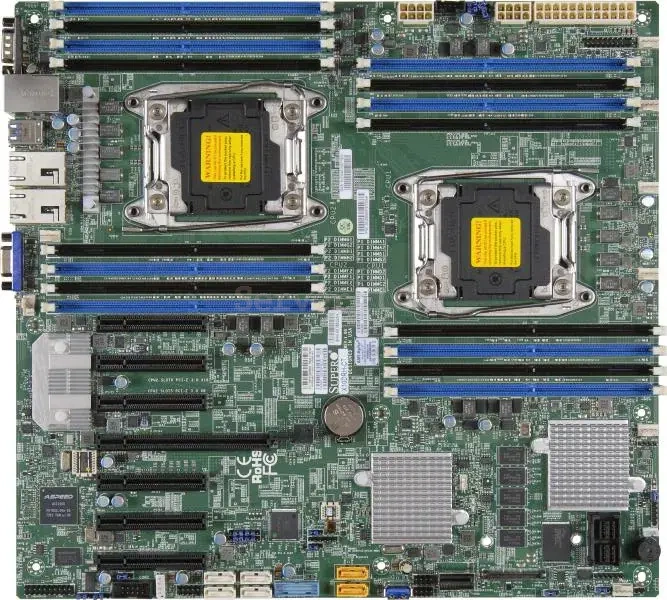 Supermicro X10DRH-C(EATX, 2х E5 V3/V4, 16DIMM, 1x PCI-E x16, 2x 1GBe RJ45, 3108 SAS3 (2GB cache), IPMI 2.0)