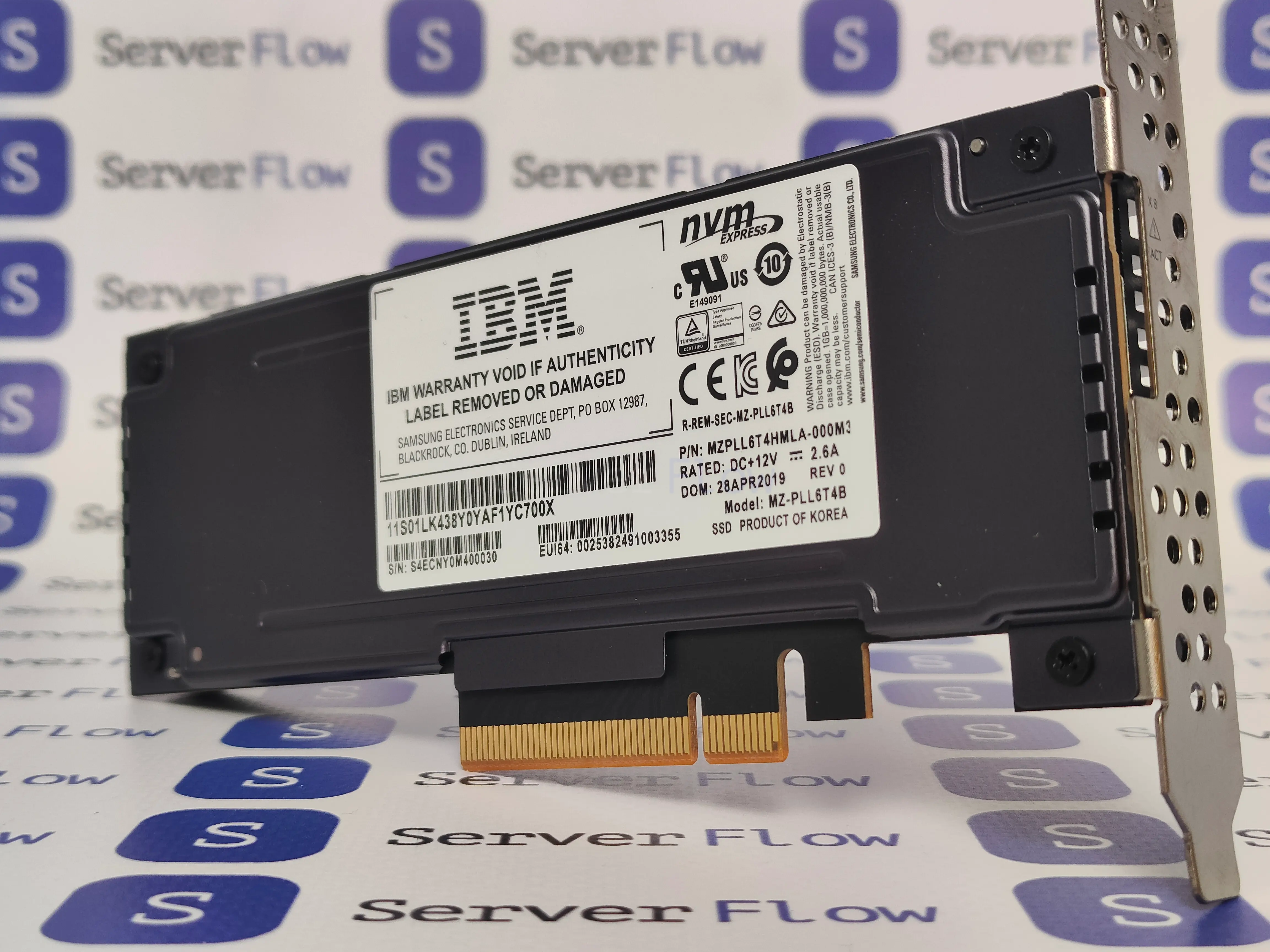 SSD-накопитель Samsung (IBM) PM1725B 6.4TB [MZPLL6T4HMLA]