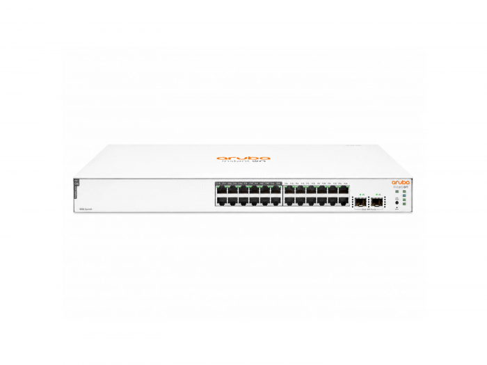 Коммутатор HPE Networking Instant On 1830 24G 12p Class4 PoE (24x RJ-45 1 Гбитс, 2x SFP 1 Гбитс) [JL813A]