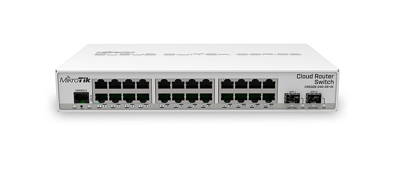 MikroTik CRS326-24G-2S+IN (L3, 24x RJ45 1GBe, 2x SFP+ 10GBe)