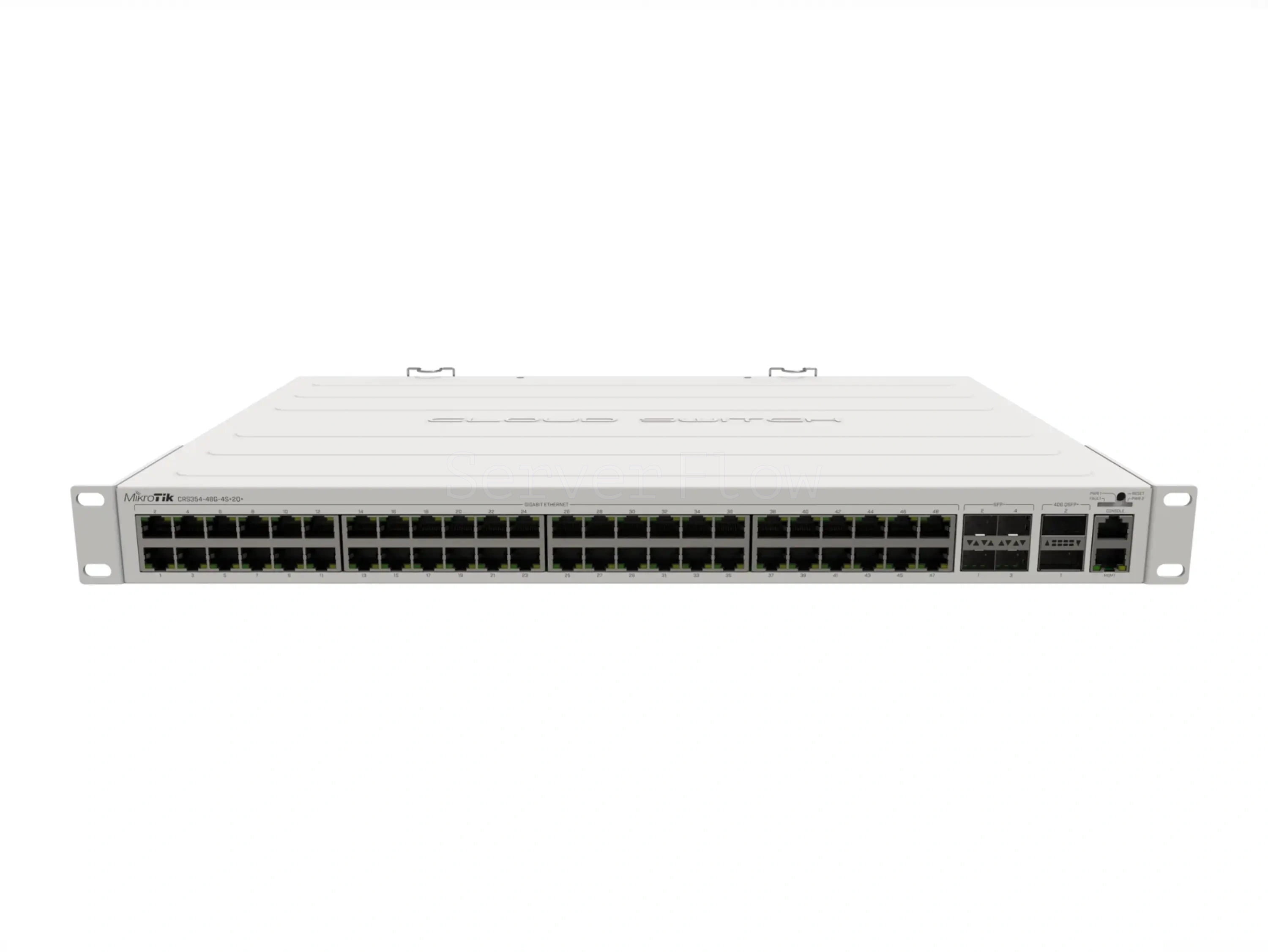Коммутатор MikroTik CRS354-48G-4S+2Q+RM (48x RJ45 1 Гбит/с, 4x SFP+ 10 Гбит/с, 2x QSFP+ 40 Гбит/с)