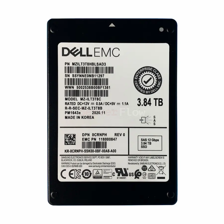 Серверный SSD Samsung (DELL) PM1643a SAS 12gb/s 3.84TB