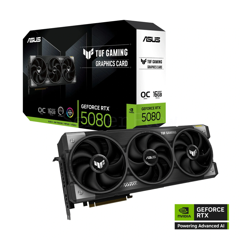 Видеокарта ASUS RTX 5080 TUF Gaming OC Edition 16GB GDDR7 [TUF-RTX5080-O16G-GAMING] 12