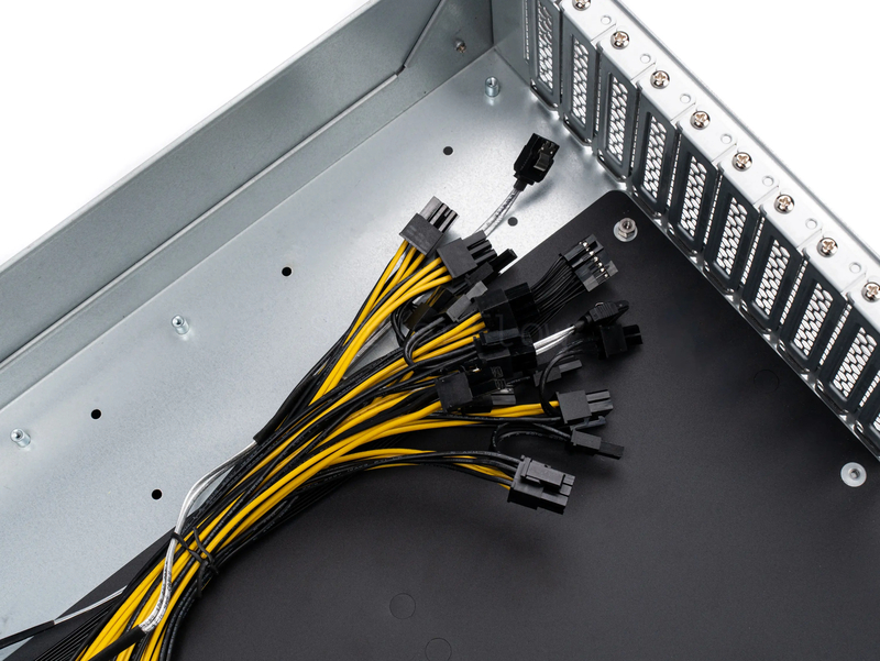 Серверное GPU шасси ALEO 8x GPU 4x 1600W (комп. кабелей 8PIN GPU) 13