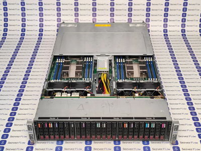 Блейд платформа Supermicro SuperServer 2028TP-HTR-SIOM 2U 24SFF (2x 2000W, 8x LGA2011-3)