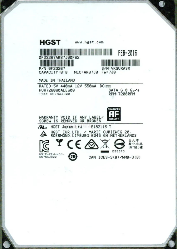 Жесткий диск WD DC HC 8TB 3.5" SATA 6Gb/s [HUH728080ALE600]