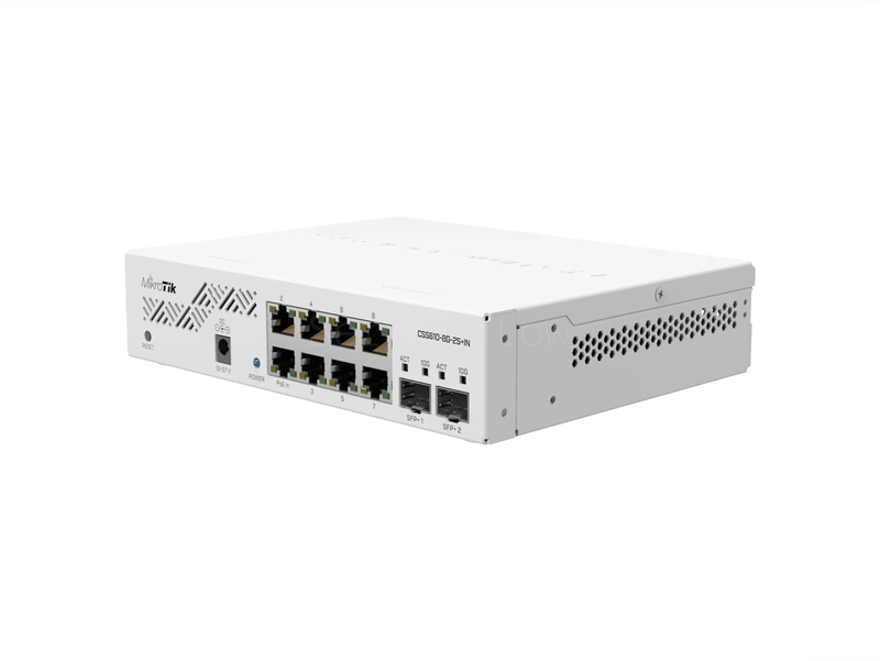 Коммутатор MikroTik CSS610-8G-2S+IN (8x RJ45 1 Гбит/с, 2x SFP+ 10 Гбит/с) 2
