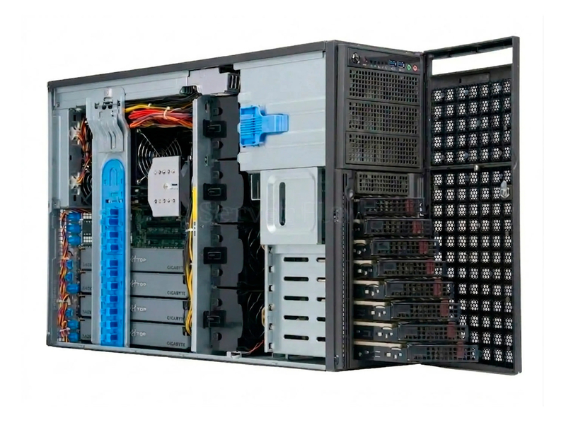 Supermicro 747BTQ-R2K04B (4× Radeon AI PRO R9700 32GB, 1× EPYC 7502, RAM 128GB)