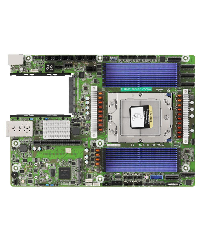 Материнская плата ASRock Rack TURIND12M3-2Q/500W (Proprietary, SP5, 12 DIMM)