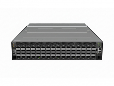 Коммутатор NVIDIA SN5400 (64× QSFP-DD 400 Гбит/с, 2× SFP28 25 Гбит/с) [920-9N42C-00RB-7C0]