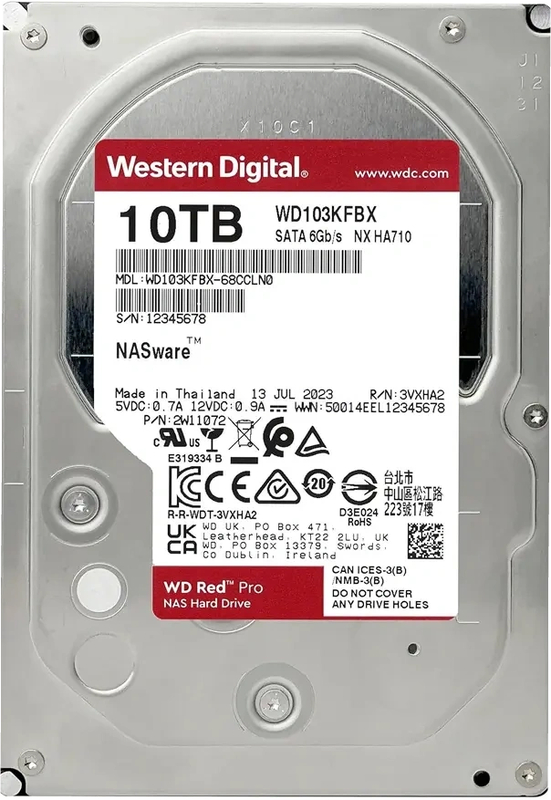 Жесткий диск WD Red Pro 10TB 3.5" SATA 6GB/s [WD103KFBX]