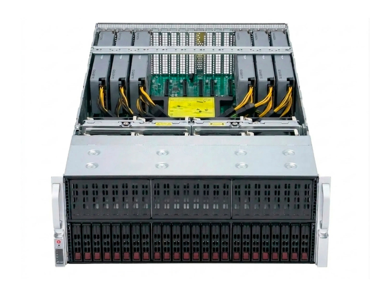 Supermicro 4028GR-TR (6× Radeon AI PRO R9700 32GB, 2× Xeon E5 2697Av4 RAM 128GB)