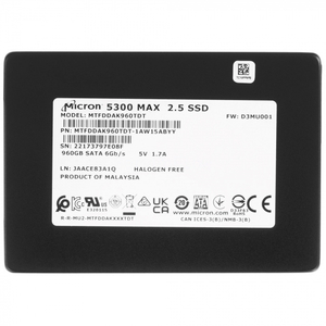 SSD-накопитель Micron 5300 MAX 960GB 2.5" 6Gb/s [MTFDDAK960TDT-1AW15ABYY]