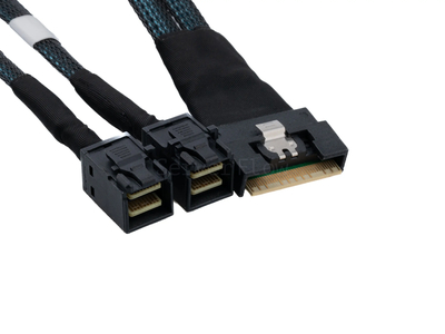 Кабель Slimline SAS SFF8654-8i - 2x SFF8643 (NVMe Connection) 1м