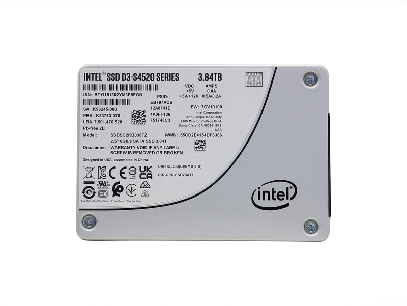 SSD-накопитель Intel D3-S4520 3.84TB 2.5" SATA 6Gb/s [SSDSC2KB038TZ01]