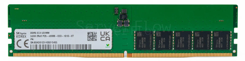 Оперативная память 32GB DDR5 ECC UDIMM SK Hynix 4800Mhz 2Rx8 [HMCG88MEBEA]