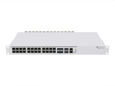 Коммутатор MikroTik CRS326-4C+20G+2Q+RM (20x RJ45 2.5 Гбит/с, 4x Combo RJ45 2.5 Гбит/с/SFP+ 10 Гбит/с, 2x QSFP+ 40 Гбит/с)