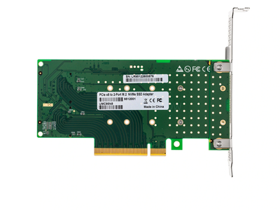 Переходник PCIe 4.0 x8, 2x M.2 (Low profile, NGFF 22110)